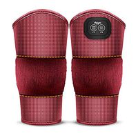 Heated Knee Brace Wrap Support/Therapeutic Electric Heating Pad,12V,20W,3 Level Heat & Massage, Heating Pad Wrap with 4 Vibration Motors for Knee Injury,Massager for Muscles Pain Relief Relax