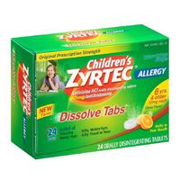 Zyrtec Children Dissolve Tabs, Citrus-24 ea