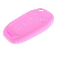 MonkeyJack 4BTN Silicone Key Cover Fob Protect Case for Ford F-150 2015-2016 Explorer 2013-2016 - Pink