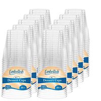 Embellish Crystal Clear Disposable Heavy Duty Plastic 8 Oz Dessert Cups, 200 Tumblers, Ideal For Wedding, Catering, Parties, Buffets, Events, Or Everyday Use, 10 Packs