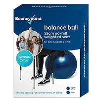 Balance Ball - No-Roll Weighted Seat is a Flexible Chair for School, Office or Home (Medium, Dark Blue)