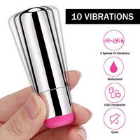 Muse Toy Upgraded Pocket Mini Massager Stick, Wireless, USB Rechargeable, Advanced Abs Waterproof Material,Travel Portable Massager Silver