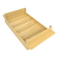 Rolled Coin Plastic Storage Tray, Half-Dollar, Beige (1 Tray)