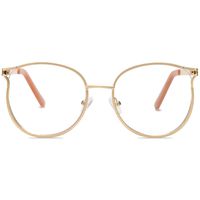 SOJOS Blue Light Blocking Glasses Round Eyeglasses Frame Anti Blue Ray Computer Game Glasses SJ5042 with Gold Frame/Anti-Blue Light Lens