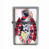 Wind Proof Dual Torch Refillable Lighter Skull Design-013