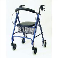 Rollator with Loop Brakes and 8" Wheels Frame Color: Metallic Blue