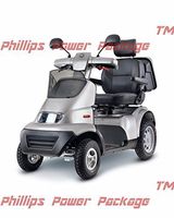 Afikim - Afiscooter S4 - Full Size Mobility Scooter - 4-Wheel - Metallic Silver - PHILLIPS POWER PACKAGE TM - TO $500 VALUE
