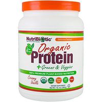 NutriBiotic Organic Protein + Greens & Veggies, Creamy Vanilla Nutribiotic 19 oz Powder