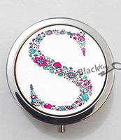 BlackKey Letter S 3-Compartment Decorative Pocket Gift Box Case Organizer for Pill, Color 1 -1421