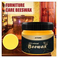 Pinkpaopao Wood Seasoning All-Purpose Beewax for Wood & Furniture, Home Cleaning Clean Dirt & Polish,Prevents Dry Cracks & Reduces Scratches (1X 110g Beewax +1XSponge.)