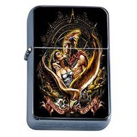 Aztec Warrior Flip Top Dual Torch Lighter S6 Smoking Cigarette