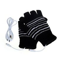 Chezaa USB Heating Gloves for Women's & Men's Winter Warm Hand Gloves Warmer Heating Both Sides, Arthritis Pain Relief (Black)