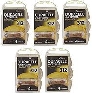 Duracell Hearing Aid Batteries Size 312 pack 40 batteries ((5.Units))