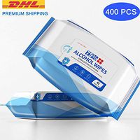 Maylai 400Pcs Alcohol Detergent Wipes,10 Pack Large Wet Wipes(8"x6"),75% Super Soft Alcohol Wipes for All-Purpose Cleaning