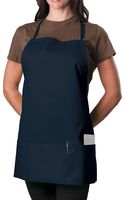 3 Pocket Adjustable Bib Apron, 27 inch, Navy, pack of 60
