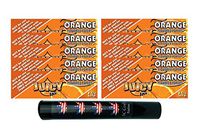 Herb Airtight Tube Pocket Protector with Juicy Jay's Orange 1.25 Flavored Hemp Rolling Papers 10 Count DC Crafts Nation- Flag Leaf