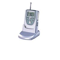 Lot of 2 - Compact FM Radio with Belt Clip Desk Dock and Earphone.