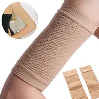 Leoie 2Pcs Women Slimming Arm Sleeves, Weight Loss Thin Arm Fat Slimmer Wrap Elasticity Belt Arm Shaper Skin Color