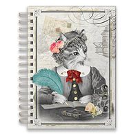 Punch Studio Stationery Spiral Bound Lined Journal - Lady Cat