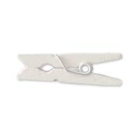 LWR CRAFTS Wooden Mini Clothespins 100 Per Pack 1" 2.5cm (White)