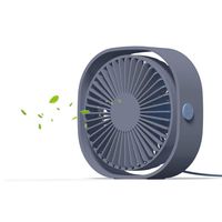 Small Desktop Fan Quiet USB Air Circulator Fan with Anti-Slip Pad, Perfect Cooling for Office, Dorm,Camp,Laptop,Library
