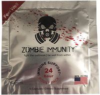 Zombie Immunity 24-Hr Boost Pack (5 Packs) - with Probiotics and Vitamin D3 to Support Health and Wellness - Effective Within Hours - Dr. Hennen's Transfer Factor Supplement