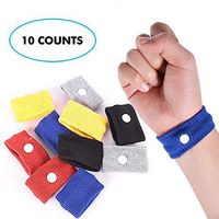 KONGDY 10 Pcs Sea Motion Sickness Wrist Bands for Cruise, Morning Sickness, Travel & Car Sickness, No drowsy Anti-Nausea Pads