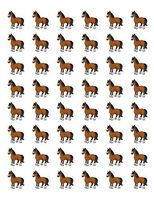 tkcutecandies123 48 Farm Pony Horse Envelope Seals Labels Stickers 1.2" Round