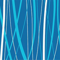 Creative Converting Touch of Color 16 Count Beverage Napkins, Reeds, True Bermuda Blue