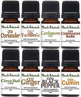 Miracle Botanicals CO2 Spice Essential Oil Sampler - Set of 8 100% Pure CO2 Extracted Therapeutic Grade Essential Oils - (8) 5ml