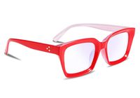 FEISEDY Retro Oprah Square Blue Light Blocking Reading Glasses Anti Glare Digital Eyestrain Reader B2479 Red 1.75x