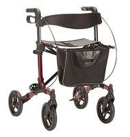 Euro-Style Rollator, Deluxe Foldable Walker, Supports 300 Pounds, Charcoal