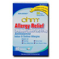 Loratadine Allergy Relief 10 mg 60 Tabs by Ohm