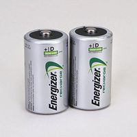 Energizer Rechargeable NiMH D Battery, Pack of 2