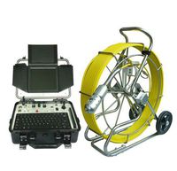 MABELSTAR Professional industrial 120m push rod pipe inspection video camera with 360 rotating pan tilt camera