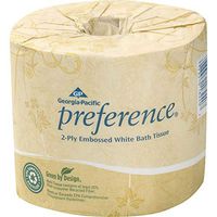 Embossed Bath Tissue, Ply - 4" x 4.05" - 550 Sheets/Roll, 1 Roll