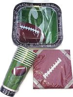 Football Theme Paper Plates Napkins and Cups by Party!