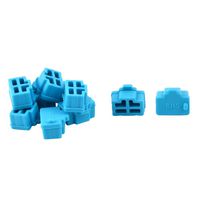 uxcell Laptopn PC Ethernet Hub Port RJ45 Anti Dust Cover Cap Protector Blue 10Pcs