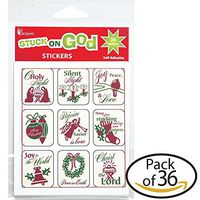 Stuck On God Christmas Designs Stickers (216 Stickers) Bulk