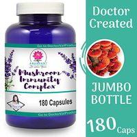 Mushroom Immunity - 180 Caps With Maitake, Shitake, Reishi, Astragalus, Dandelion & Beta Glucan - Intense Immune Support