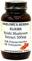 Reishi Extract - 30% Polysaccharides 6% Triterpenes - 60 500mg VegiCaps - Stearate Free, Glass Bottle! Free Shipping on Orders Over $49!