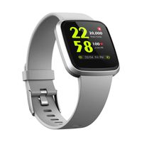 H4-V12 Smartwatch for Men& Women Color Screen IP67 Waterproof Heart Rate SpO2 Monitor Health Smart Watches / Sports Fitness Activity Tracker Running Watch Compare with Android & iOS phones (Gray)