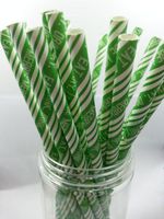 Christmas, EAT DRINK AND BE MERRY, Vintage Paper Drinking Straws, - 25 ct. - Twilight Parties