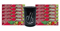 Herb Airtight Container Fresh Kettle with Juicy Jay's Strawberry Kiwi 1.25 Flavored Hemp Rolling Papers 10 Count DC Crafts Nation- Middle Finger