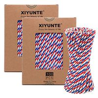 XIYUNTE 2Pack(100pcs/box) Paper Straws Biodegradable, Natural, Environmentally Friendly, Triple Layer Technology Disposable Drinking Straws for Everyday, Parties