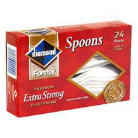 Diamond Forster Heavy Duty PlasticWare, Spoons, 24-Count Boxes (Pack of 24)