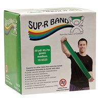 CanDo Sup-R Band Latex Free Exercise Band, 50 Yard Roll, Green, Level 3, Medium Resistance