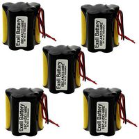 5x 6V 1000mAh NiCD Battery Pack w/ 5" wires For Search Lighting, Power Tools