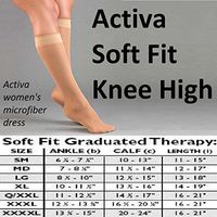 Activa 20-30 mmHg Soft Fit Knee High Socks with Closed Toe, Ivory, Small