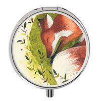 Pill Cases Metal,Custom Round Medecine Case Medecine Bottle Mini Travel Pill Vitamin Decorative Box Case Holder